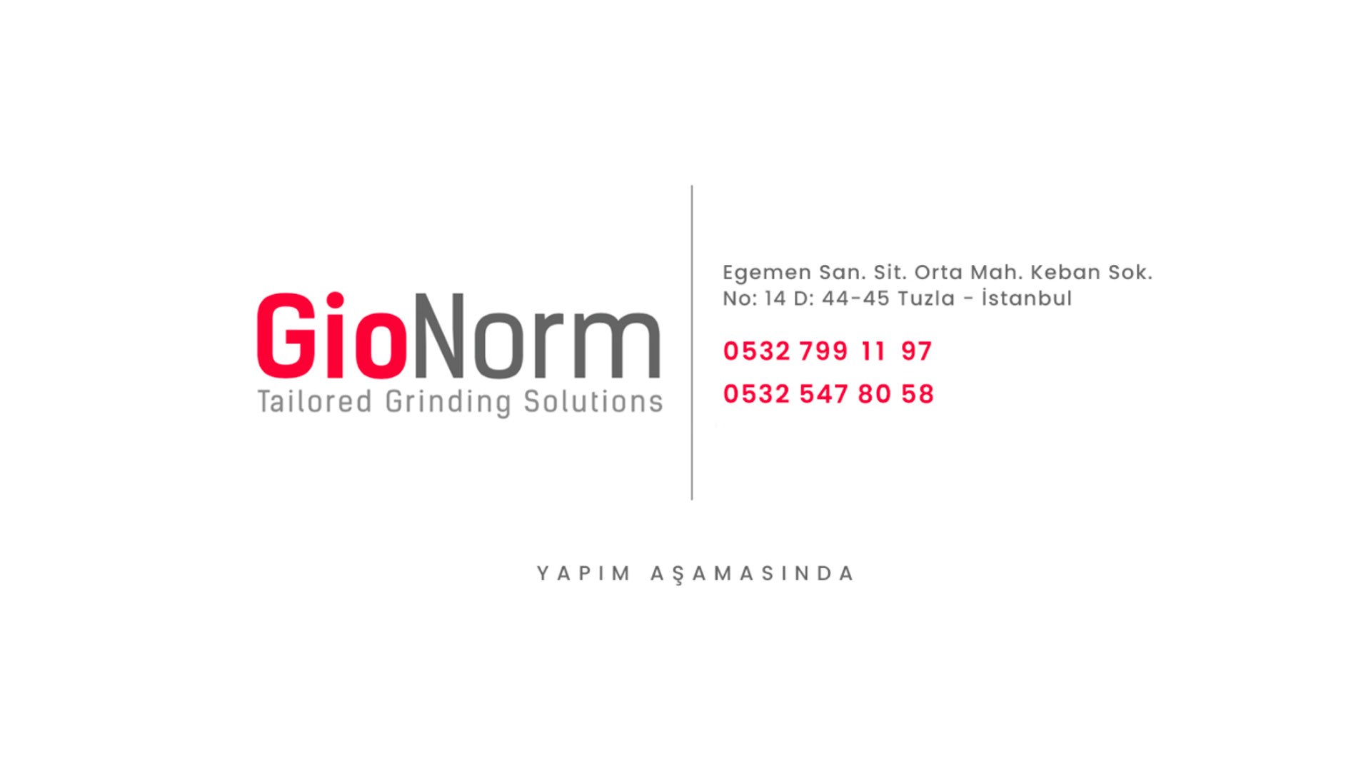 GioNorm - Tailored Grinding Solutions